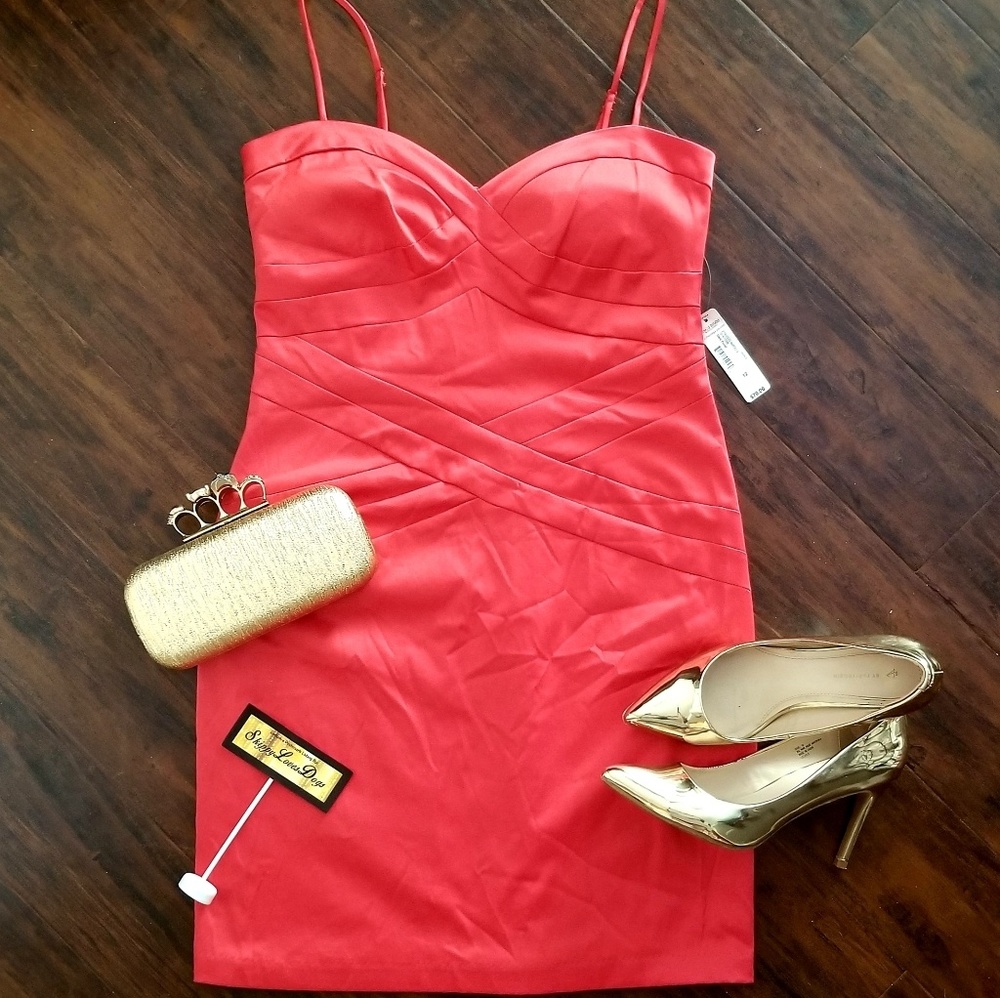 🔥NEW🔥SEXY DARK CORAL MINI DRESS!!!